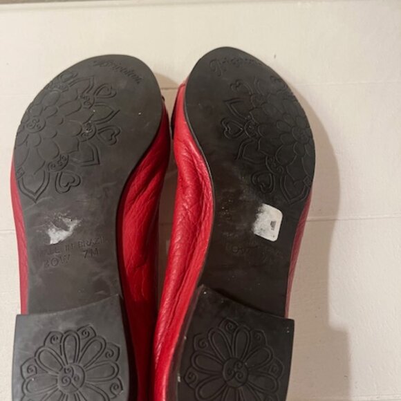 Brighton Red Flats with Embellishments - Picture 6 of 7